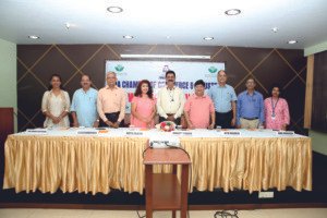 L to R: Melane D Rodrigues, Prof Subhash Kauthankar, K Sasindran Nair, Amita A Salatry, Mangesh G Phadte, Nitin Maganlal, Sunil Morajkar, Prof K S Rao, Prof Twinkle Fatarpekar at an awareness program on the Goa Co-operative Societies Act & Rules