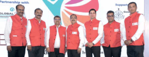 Arman with key members of the Vibrant Goa 2019 team. L to R: Manoj Patil, Dr Jagat Shah, Rajkumar Kamat, Vinay Verma Rasik Naik and Dinesh Dhulapkar