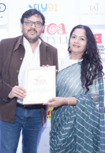 Anand and Sheetal Palan receive the ’Best Jewellery Brand’ Award at the My Goa Lifestyle Awards 2025