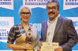 Gaurpriya and Atul Pai Kane with the EEPC India Export Award conferred in June 2026
